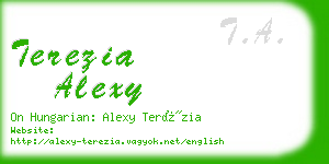 terezia alexy business card